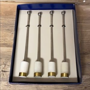 Pier 1 Drink Stir Sticks Set of 4 NIB